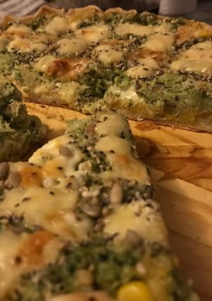 Una foto de Tarta de brócoli y batata