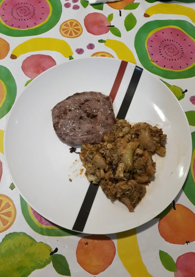 Una foto de Hamburguesa con brócoli