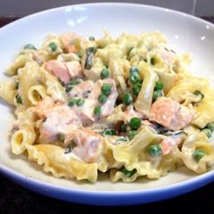 A picture of Pasta with Lemon Salmon.