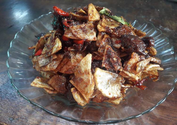 Resep Kering kentang rempelo ati Anti Gagal