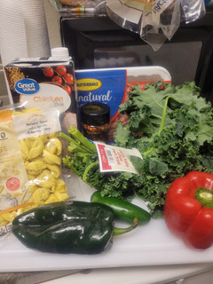 A picture of Kale tortellini soup.