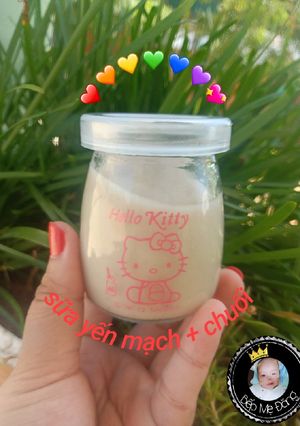 Hình của món Sữa yến mạch + chuối.