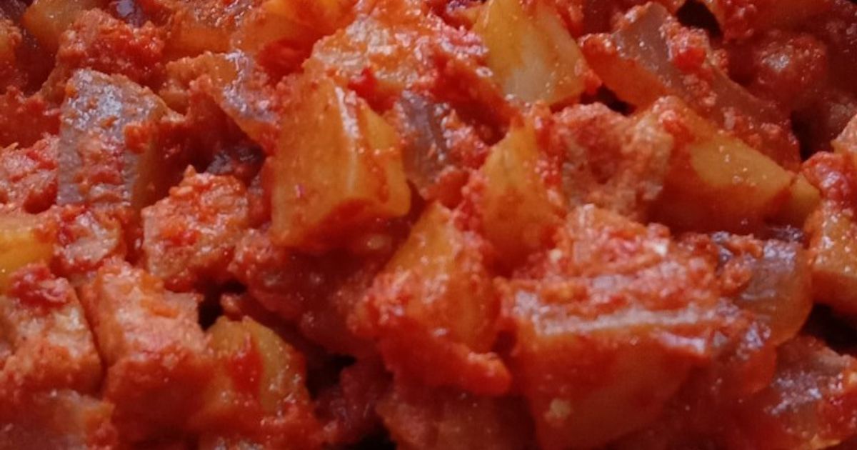 Sambel goreng tahu kentang cecek