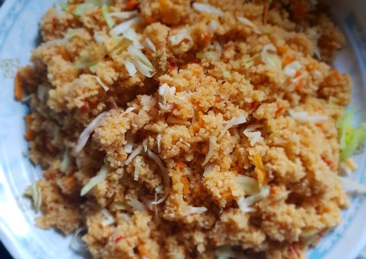 Simple Way to Prepare Jollof cous cous with shredded chicken in 31 Minutes at Home