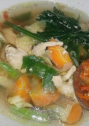 Foto resep Sop ayam (sambel pedas)