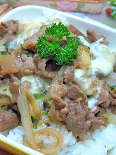 起司牛肉蓋飯 的食譜成品照片