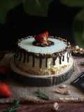 Blessing Cake (w/ Pistache Frosting & Strawberry Compote)