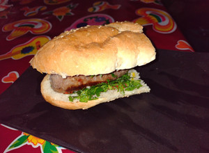 Una foto de Baguette choripan