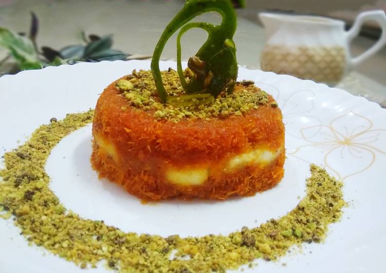 Easiest Way to Prepare Quick Caramel and Cheese Kunafeh