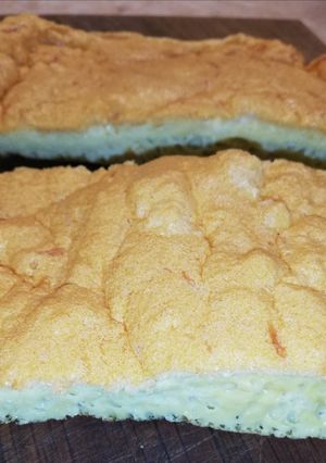 Sajtos felhőkenyér egybesütve recept fotója
