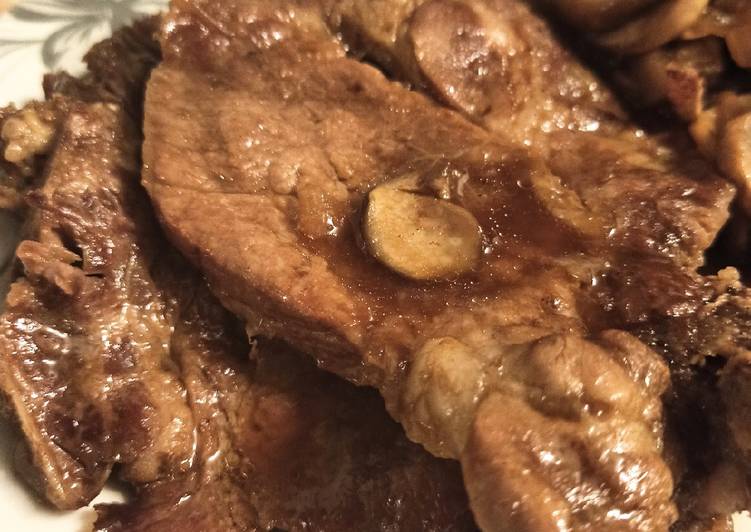 Chuletas de cerdo en miel y Coca-cola