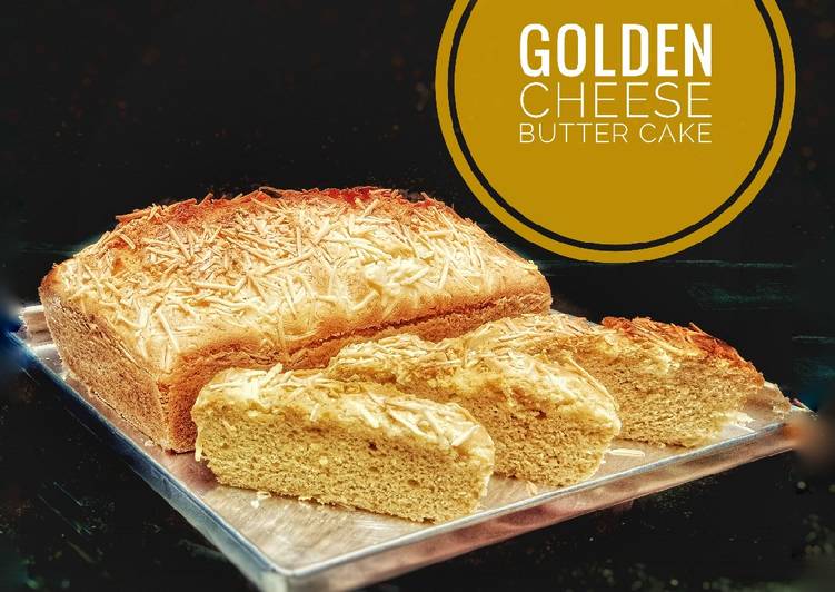 Golden cheese butter cake