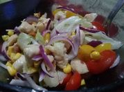 Una foto de pechugas de pollo a la vinagreta