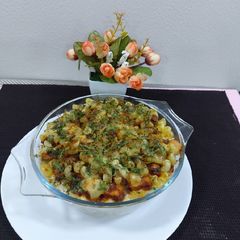 Chicken tikka creamy cheesy macaroni/indo Italian style A picture of Chicken tikka creamy cheesy macaroni/indo Italian style.