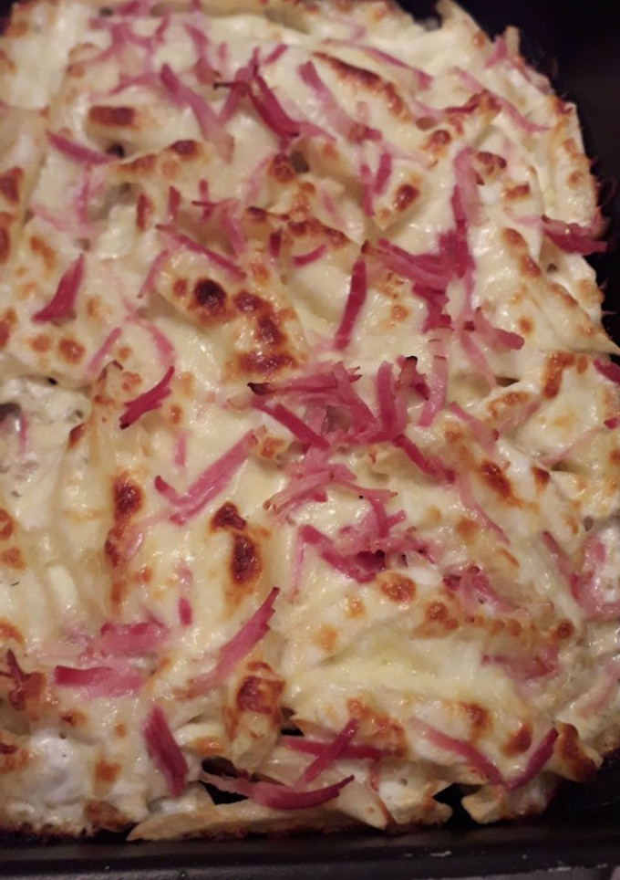 Una foto de Patatas con salsa ranchera, estilo fosters