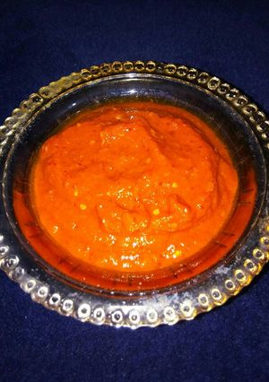 A picture of Spicy momoz chutney.