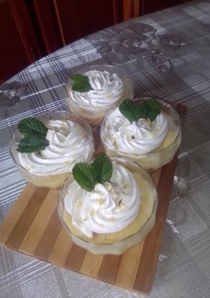 صورة لوصفة Verrine de crème aux citrons