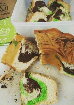 Foto resep White Marble cake (Bolu Putih Telur)