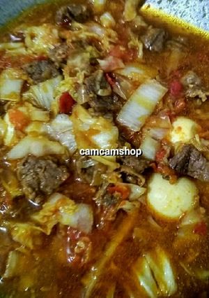 Foto resep Tongseng sapi pedas manis hangat tanpa santan