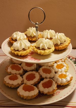 Gesztenyekrémes kosárkák recept fotója
