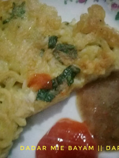 Foto resep Dadar Mie Bayam