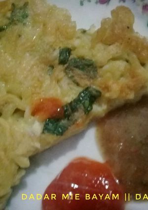 Foto resep Dadar Mie Bayam