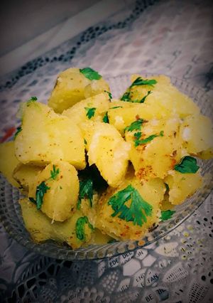 A picture of Roasted shakkarkandi.