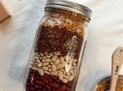 A picture of brown beans soup
