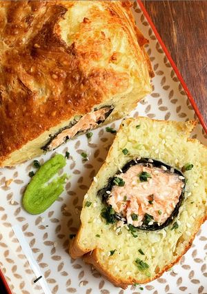 Une photo de ☆Cake Wasabi, Sésame et Cœur de Maki☆