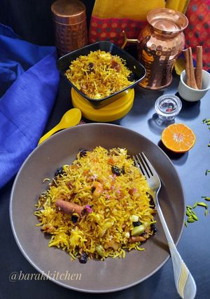 A picture of Meethi Chawal/Sweet rice/Zarda.