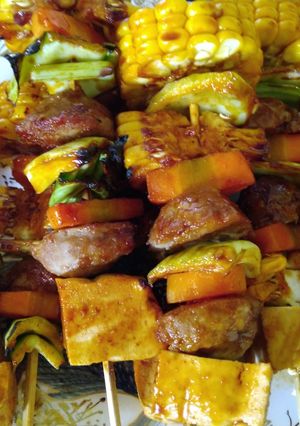 Foto resep Sate bakso tahu sayur