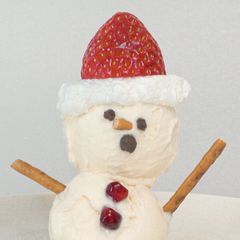 A picture of Snow man Ice cream 🍧❄️.
