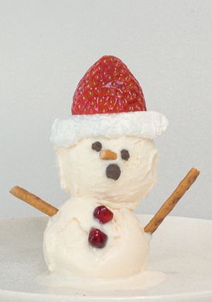 A picture of Snow man Ice cream 🍧❄️.