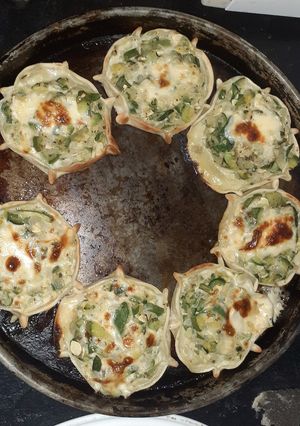 Una foto de Canastitos de zapallitos verdes