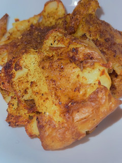 A picture of Potatoes 102(smashed potatoes).