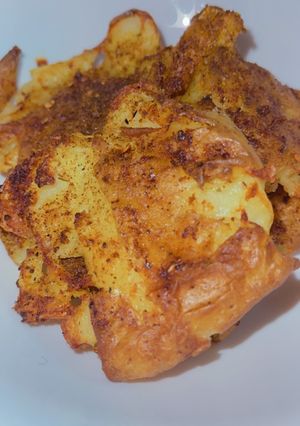 A picture of Potatoes 102(smashed potatoes).