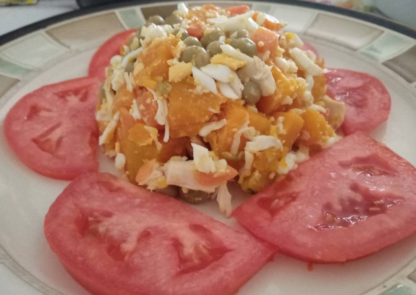 Salpicón con calabaza