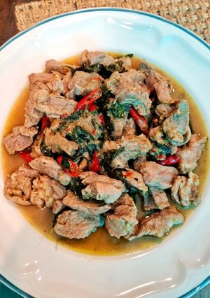รูปของ แกงเขียวหวานหมูผัดแห้ง..🐷🌶