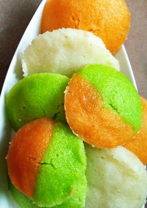 A picture of Tricolor idli.