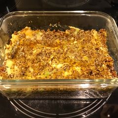 Gluten free red quinoa with curry lentils A picture of Gluten free red quinoa with curry lentils.