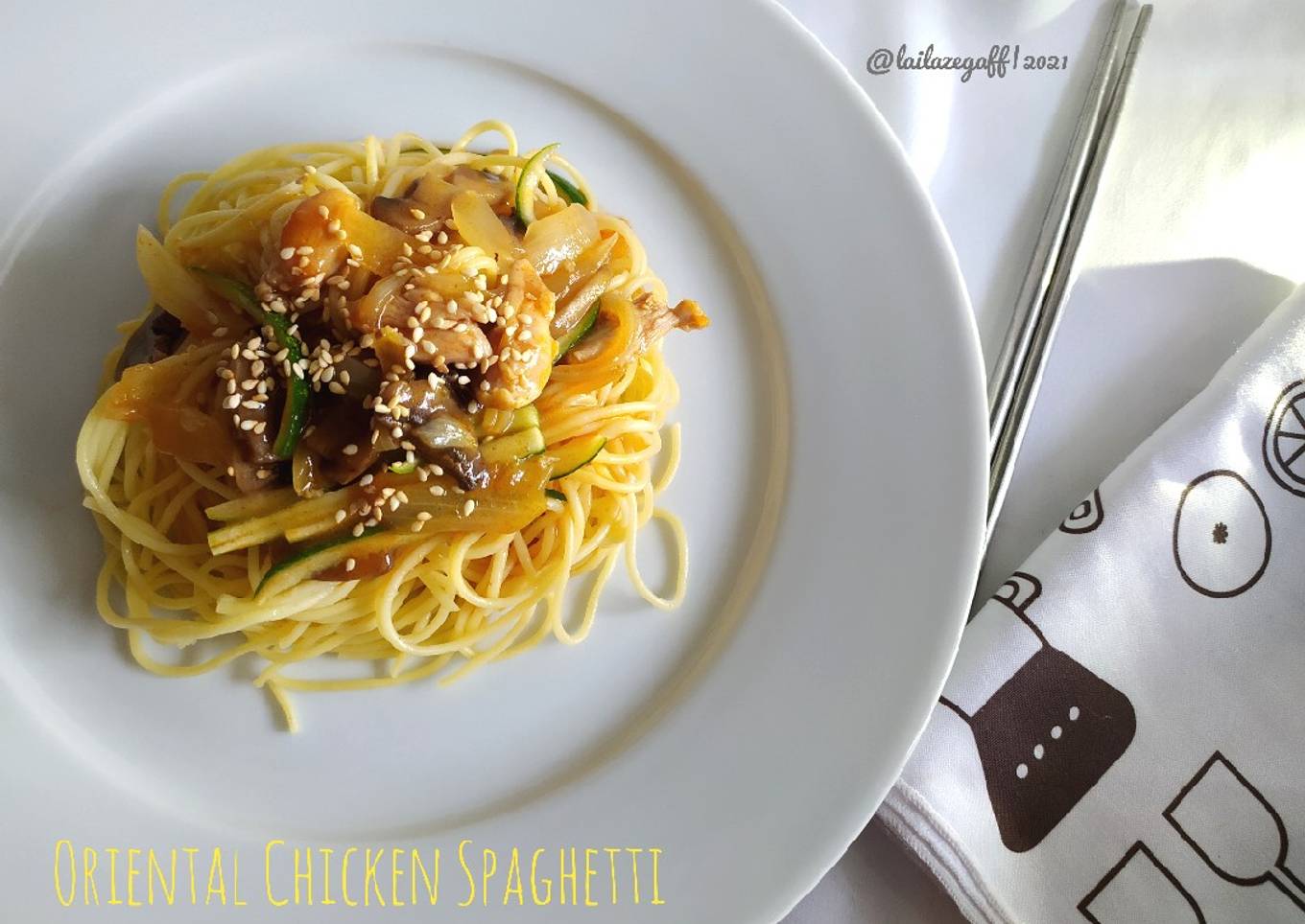 Oriental Chicken Spaghetti
