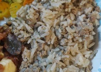 How To Cooking Recipe Hamburger and Rice Home Style How To Cooking Recipe Hamburger and Rice Home Style