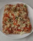 Pizza de harina integral y de harina de coco