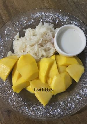 A picture of Homemade Mango Sticky Rice by ChefTukkata.