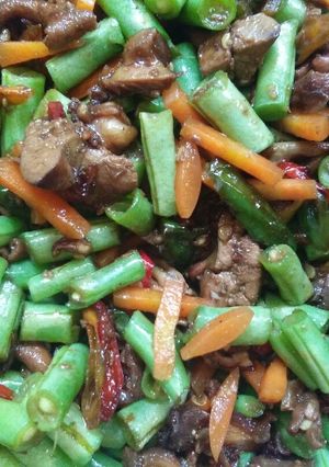 Foto resep Buncis Ati Ampela lombok brambang