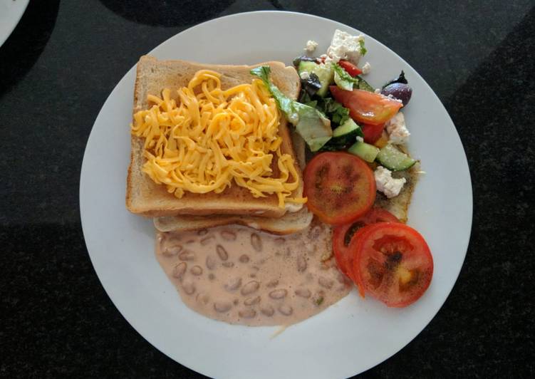 My quick baked beans salad for breakfast