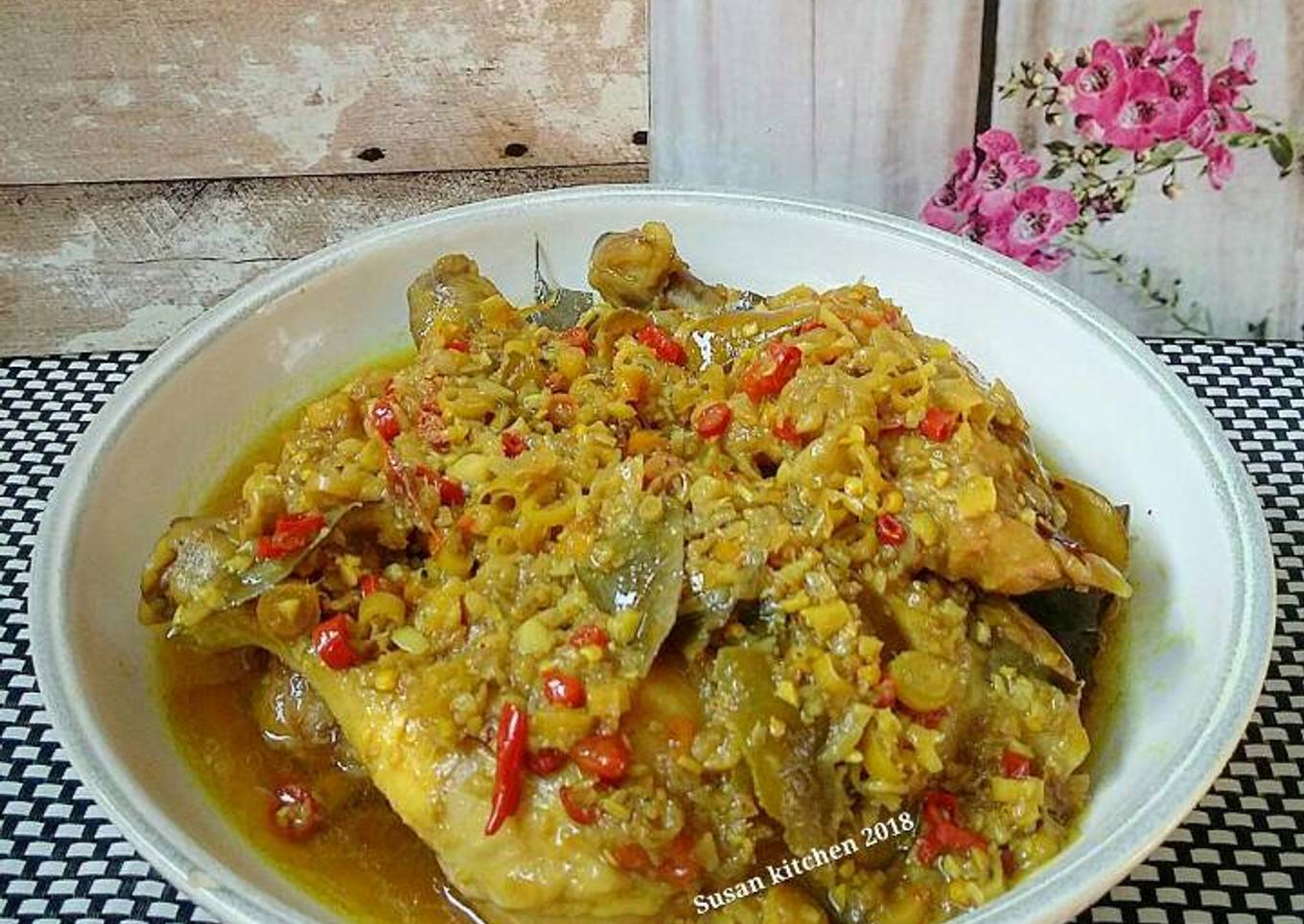 Ayam betutu bumbu cincang