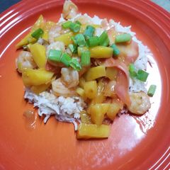 A picture of Pineapple and Ginger Prawn.