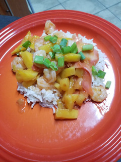 A picture of Pineapple and Ginger Prawn.