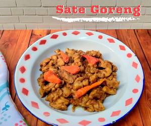 Fresh, Membuat Sate goreng bumbu kacang Enak Sempurna